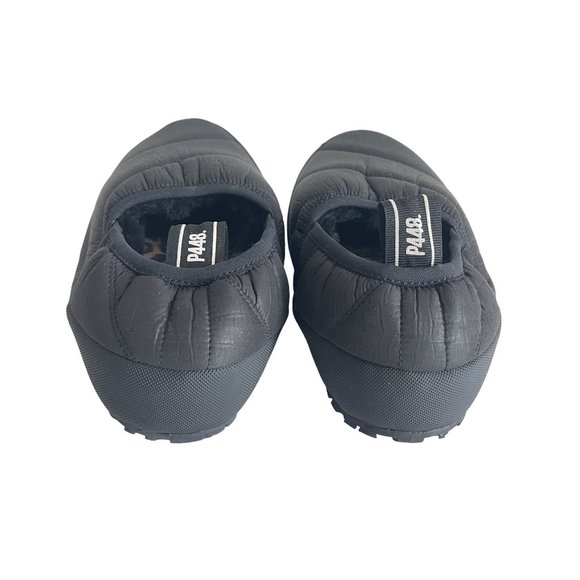 P448 Laby Slip-On Black Quilted Slippers, Size 38 (US 7.5) WORN ONCE - Picture 5 of 9